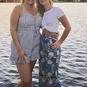 Floral High waisted pants